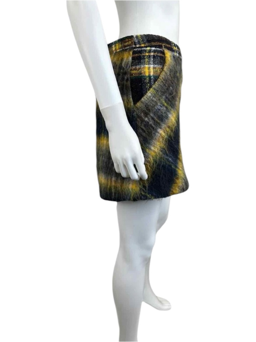 Urban Outfitters NWT Plaid Wool Blend Mini Skirt Size M - Picture 2 of 8